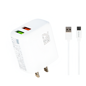 Cargador Doble USB + Cable V8