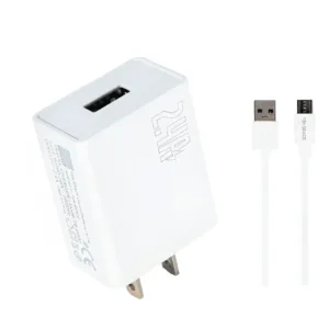 Cargador 2.4A con Puerto USB 3.0 + Cable V8