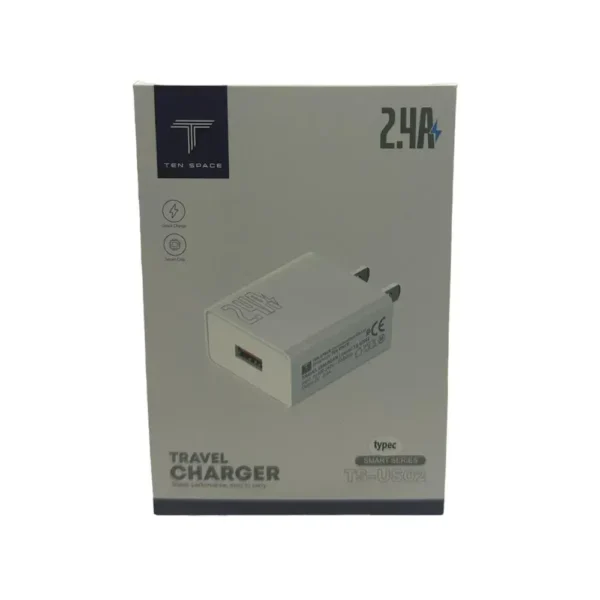 Caja Cargador Cable USB C Color Blanco - (TS-US02)