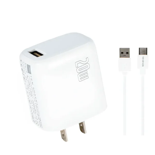 Cargador Carga Rápida Quick Charge 3.0 + Cable Tipo C