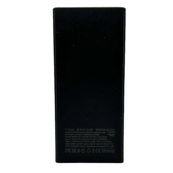 Power Bank 10 000 MAh Pantalla Digital Puertos V8 y Tipo C - (TS-PB11) - Ten Space