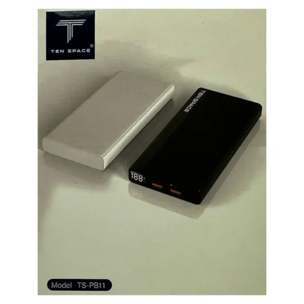 Caja Power Bank 10 000 MAh Pantalla Digital Puertos V8 y Tipo C - (TS-PB11)