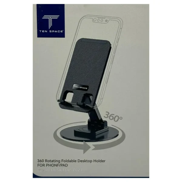 Caja Porta Celular Escritorio Holder Ventosa Giratorio 360° Universal Plegable – (DESKTOP-Z027)