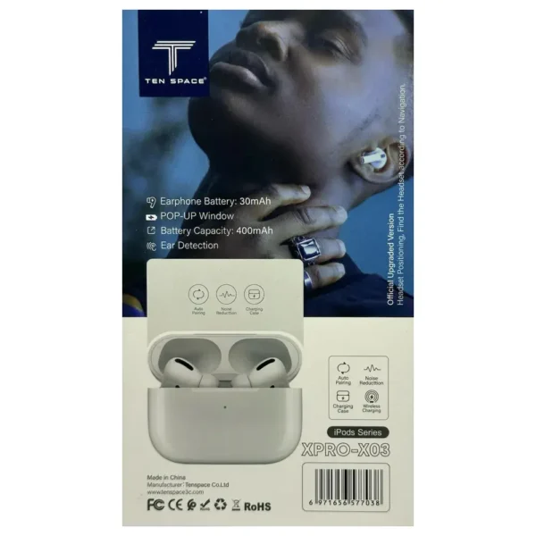 Especificaciones Auriculares Bluetooth Inalámbricos – (TS-X03)