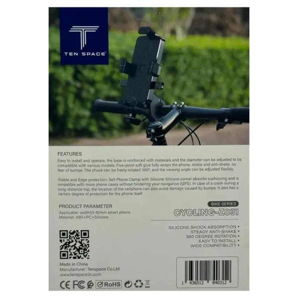 Especificaciones Soporte Celular Para Bicicleta Giratorio 360° Holder Bicicleta Ajustable Anti Vibración – (CYCLING-Z031)