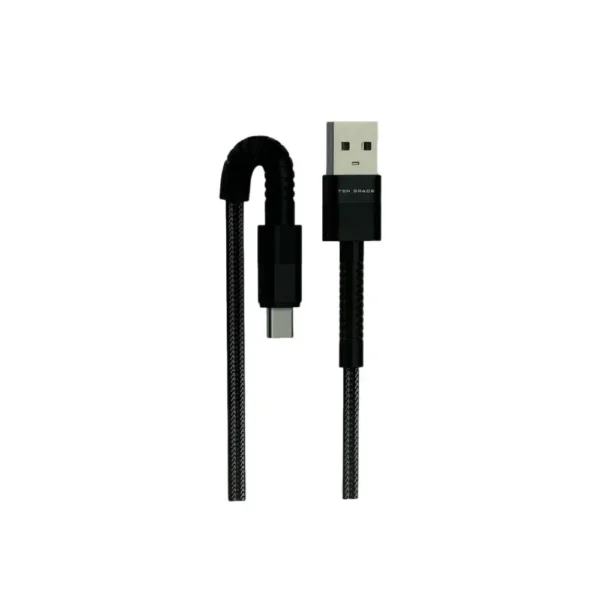 Cable USB a Tipo C Datos y Carga Rápida 3A Ten Space - (TS-031 NYLON) - Image 2